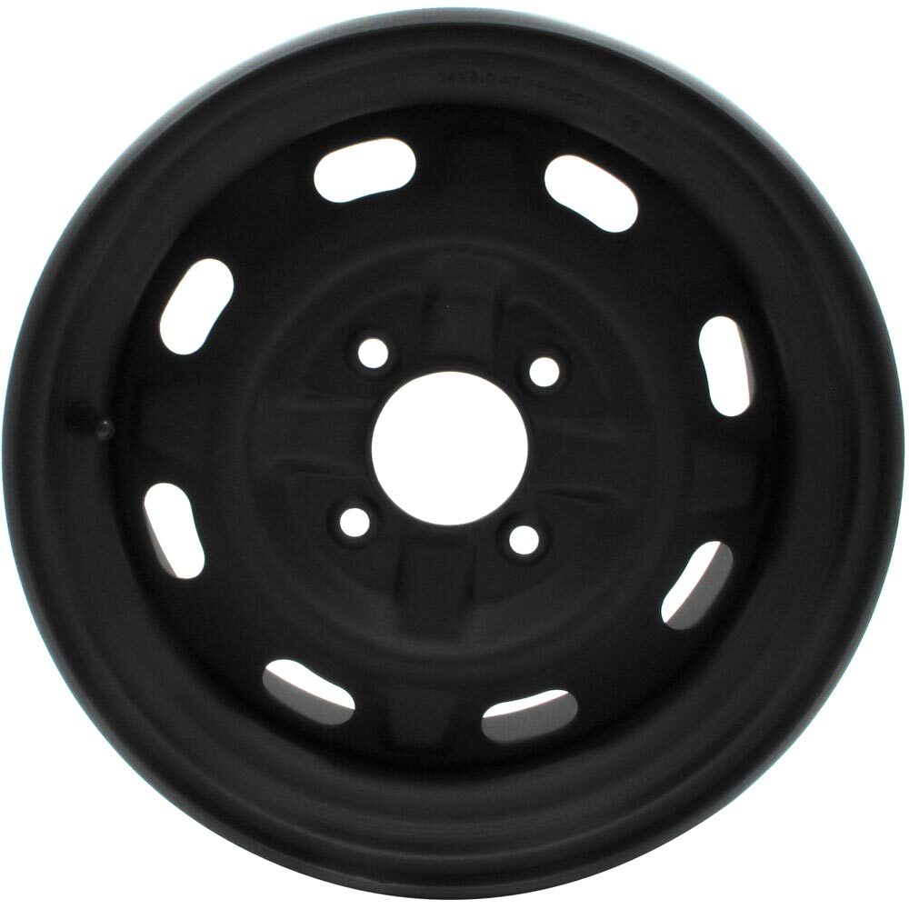 Whites 14x8 4/110 +46.5 Black Steel Rear Rim - Whites Powersports